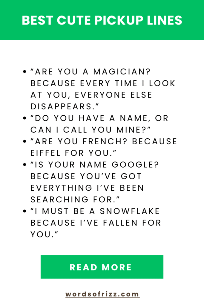 99 Cute Rizz Pickup Lines To Win Hearts Effortlessly In 2025 2 Best Cute Pickup Lines