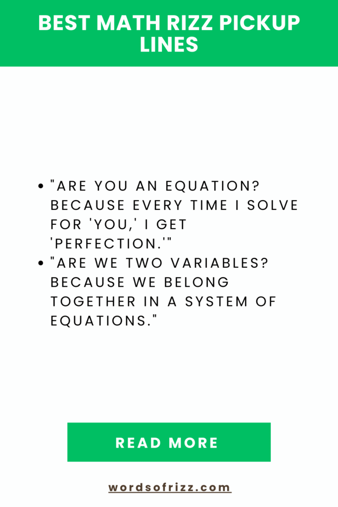 50+ Best Math Rizz Pickup Lines In 2025 4 Best Math Rizz Pickup Lines