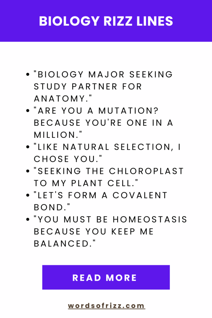 70+ Biology Rizz Pickup Lines That Are Perfect In 2025 4 Biology Rizz Lines