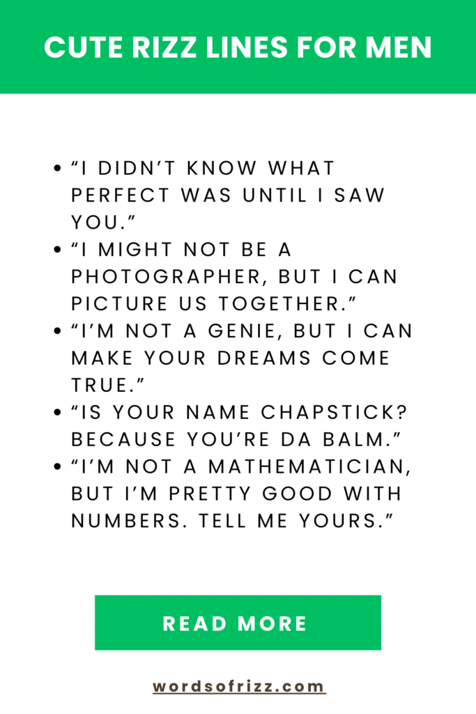 99 Cute Rizz Pickup Lines To Win Hearts Effortlessly In 2025 3 Cute Rizz Lines For Men