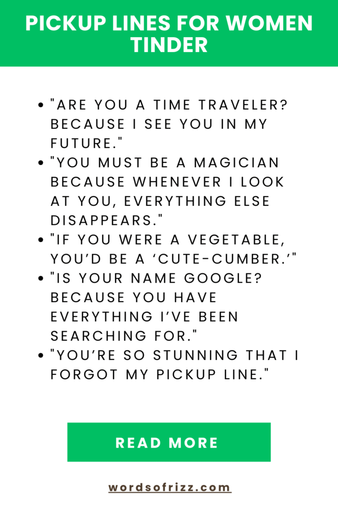 Get More Matches with These Tinder Rizz Pickup Lines In 2025 4 Pickup Lines For Women Tinder