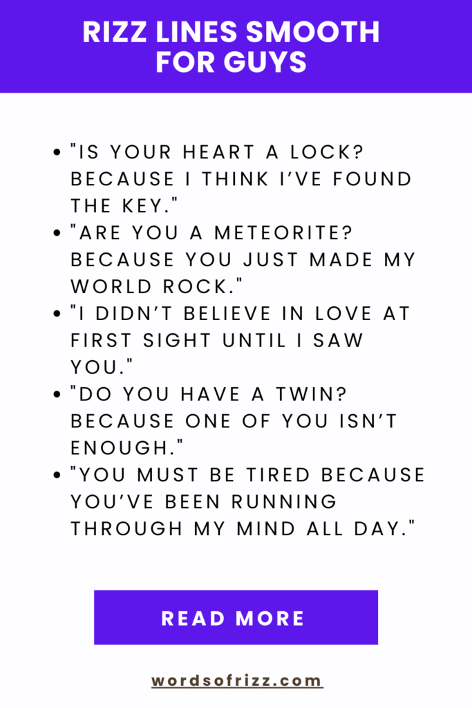 99 Smooth Pickup Lines For Every Crush Situation In 2025 5 Rizz Lines Smooth For Guys
