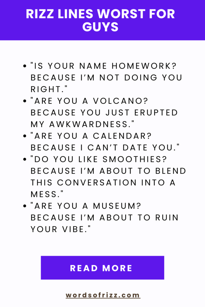 Best Worst Rizz Pickup Lines That Are So Bad, They’re Good 5 Rizz Lines Worst For Guys