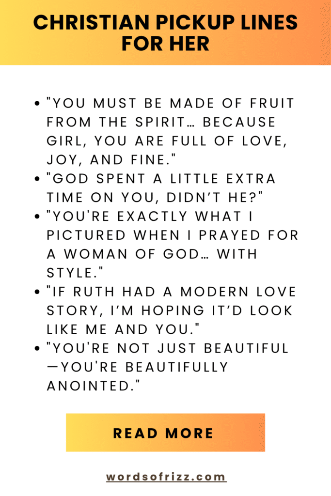 Christian Pickup Lines For Her