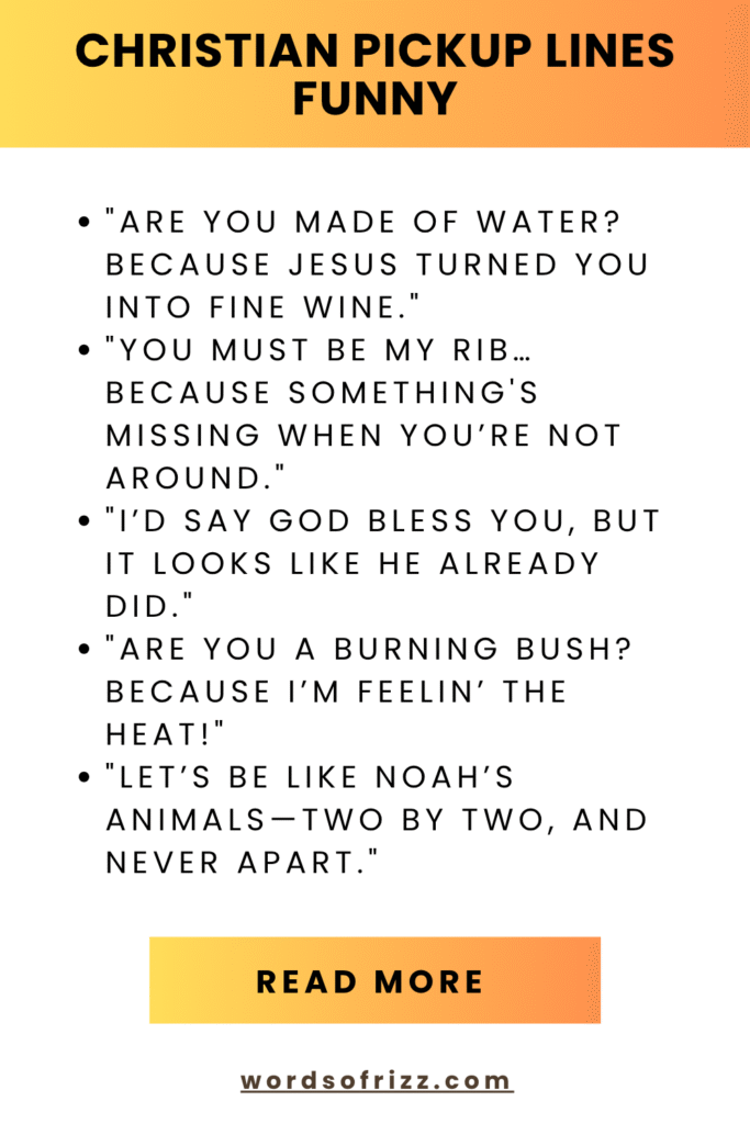 Christian Pickup Lines Funny