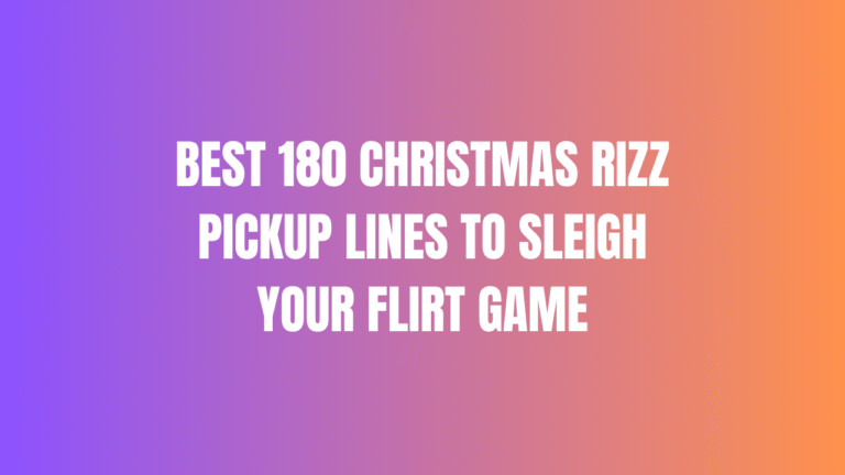 Christmas Rizz Pickup Lines