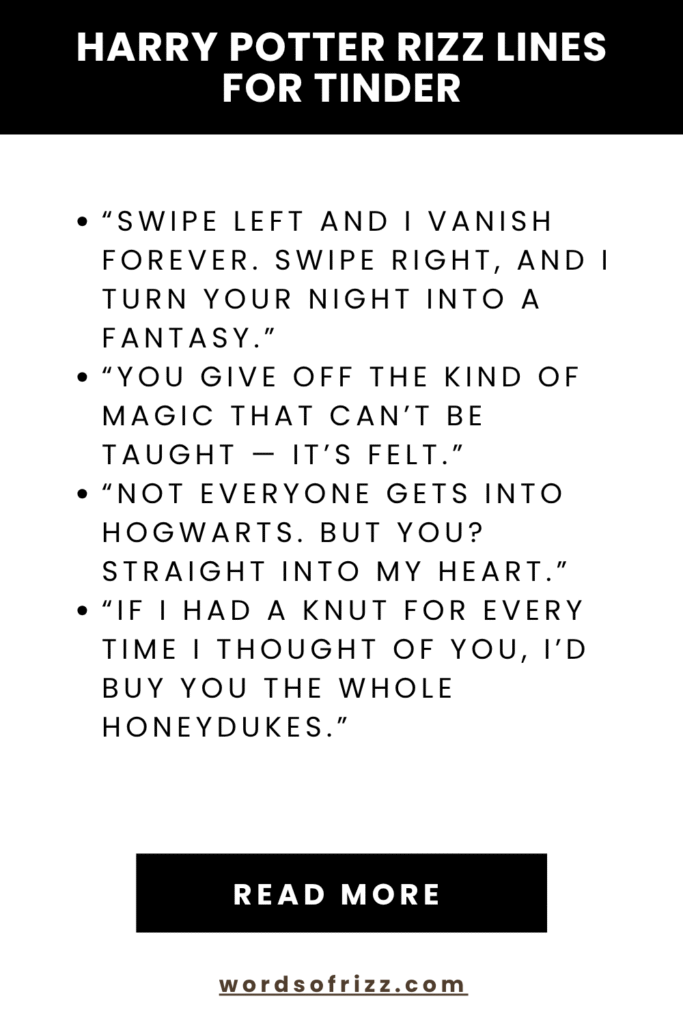 Best Harry Potter Rizz Pickup Lines That Cast Real Spells 7 Harry Potter Rizz Lines For Tinder