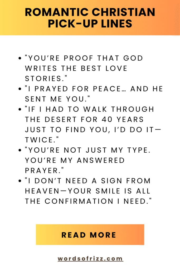 Romantic Christian Pick-up Lines