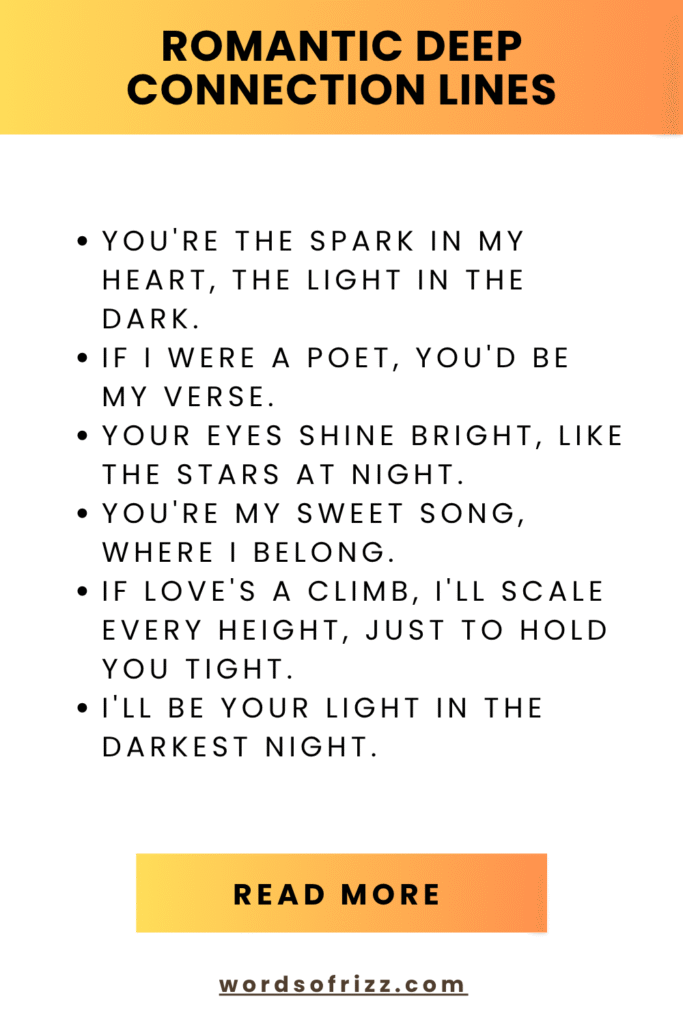 99+ Rhyming Rizz Pickup Lines: Ultimate Guide to Flirty Wordplay 5 Romantic Deep Connection Lines